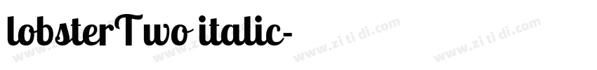 lobsterTwo italic字体转换
